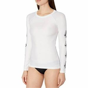 Volcom Women's Standard Simply CORE LS, White, M